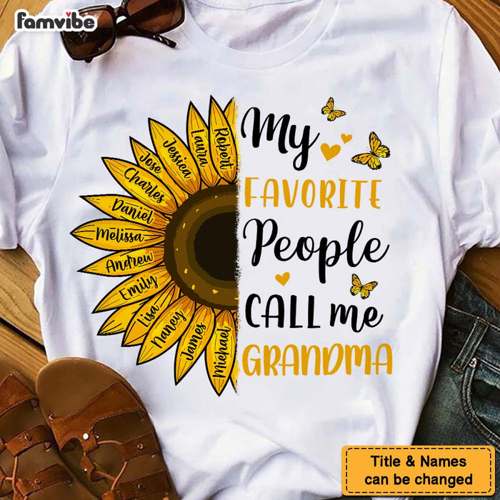 Personalized Gift For Grandma My Favorite People Sunflower Shirt - Hoodie - Sweatshirt 26790 1