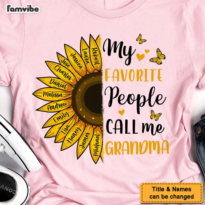 Personalized Gift For Grandma My Favorite People Sunflower Shirt - Hoodie - Sweatshirt 26790 1