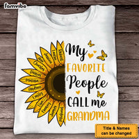 Personalized Gift For Grandma My Favorite People Sunflower Shirt - Hoodie - Sweatshirt 26790 thumb 1