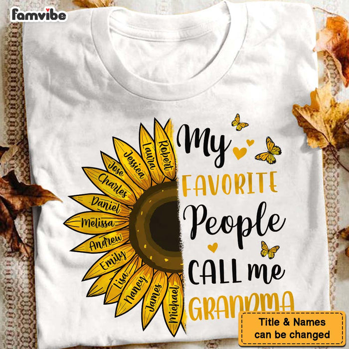 Personalized Gift For Grandma My Favorite People Sunflower Shirt - Hoodie - Sweatshirt 26790 1