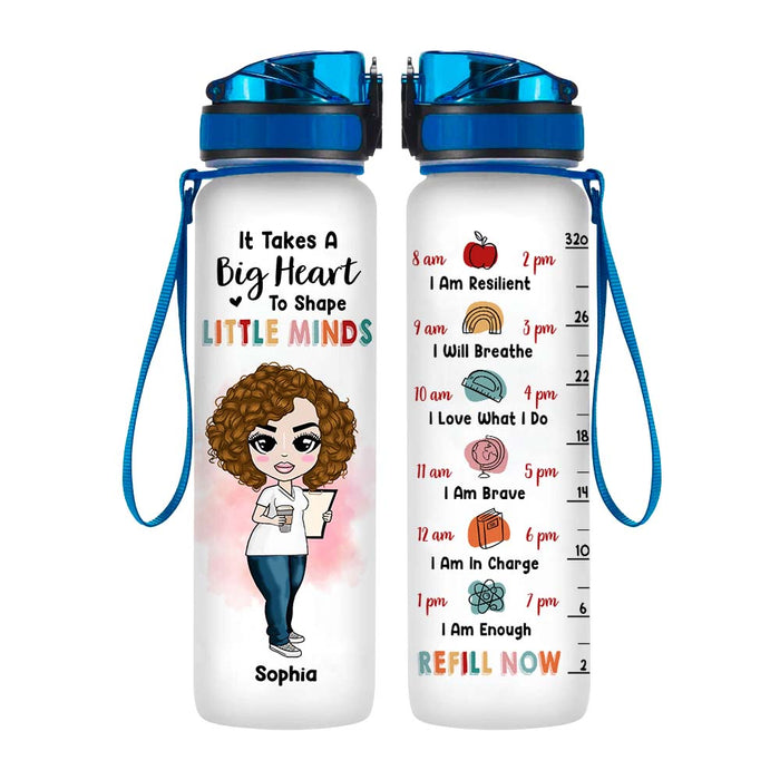 Personalized Back To School Gift For Teacher Daily Affirmations It Takes A Big Heart To Shape Little Minds Tracker Bottle 26791 1
