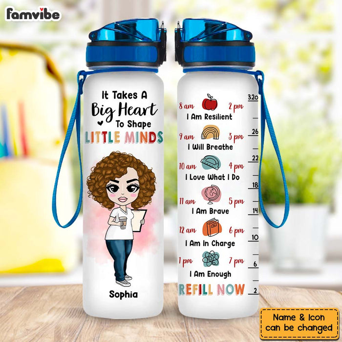 Personalized Back To School Gift For Teacher Daily Affirmations It Takes A Big Heart To Shape Little Minds Tracker Bottle 26791 1