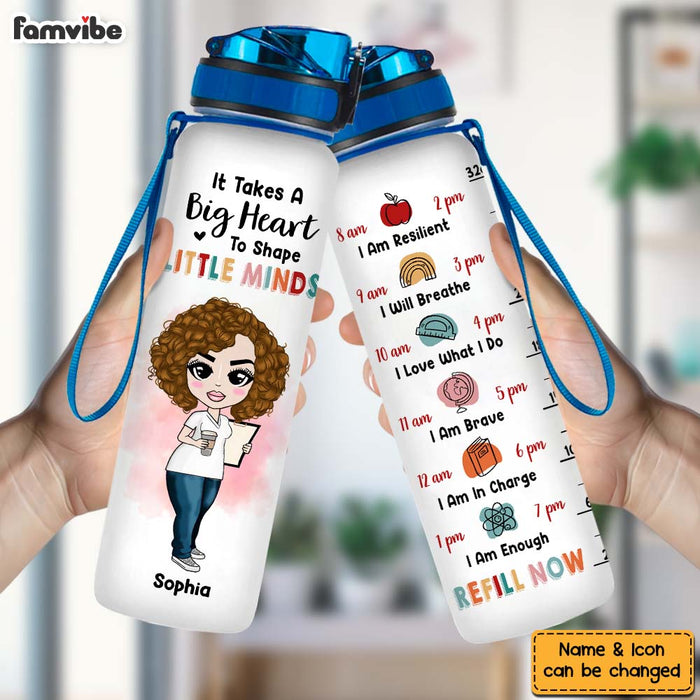 Personalized Back To School Gift For Teacher Daily Affirmations It Takes A Big Heart To Shape Little Minds Tracker Bottle 26791 1