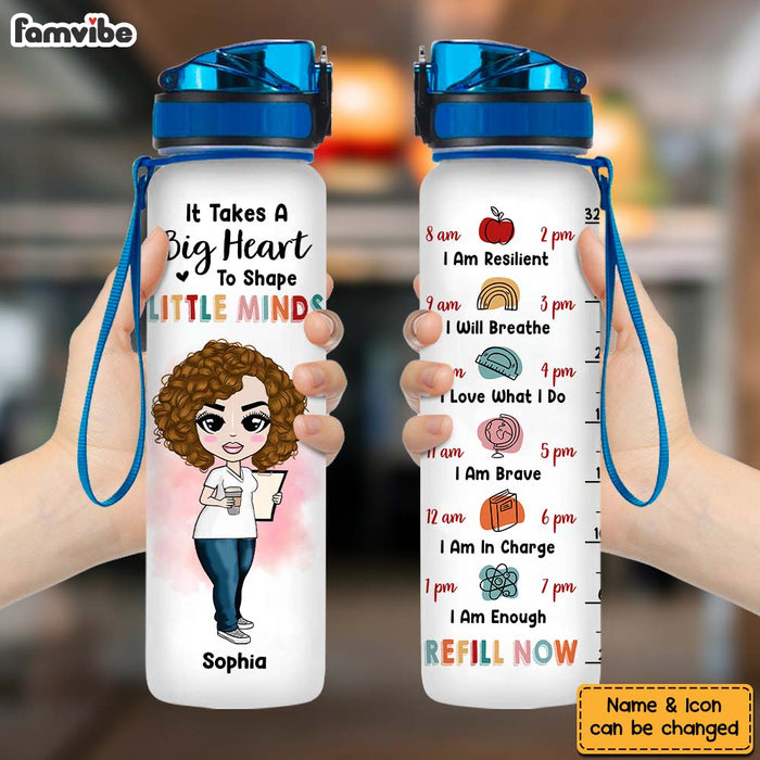 Personalized Back To School Gift For Teacher Daily Affirmations It Takes A Big Heart To Shape Little Minds Tracker Bottle 26791 1