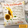 Personalized Gift For Granddaughter Sunflower Hug This Pillow 26792 1