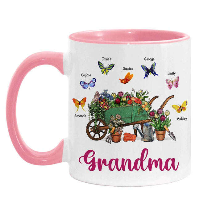 Personalized Gift for Grandma Floral Wheelbarrow Mug 26275 26794 1