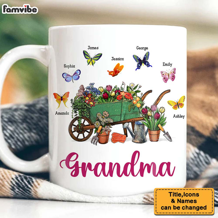 Personalized Gift for Grandma Floral Wheelbarrow Mug 26275 26794 1