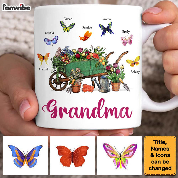 Personalized Gift for Grandma Floral Wheelbarrow Mug 26275 26794 1