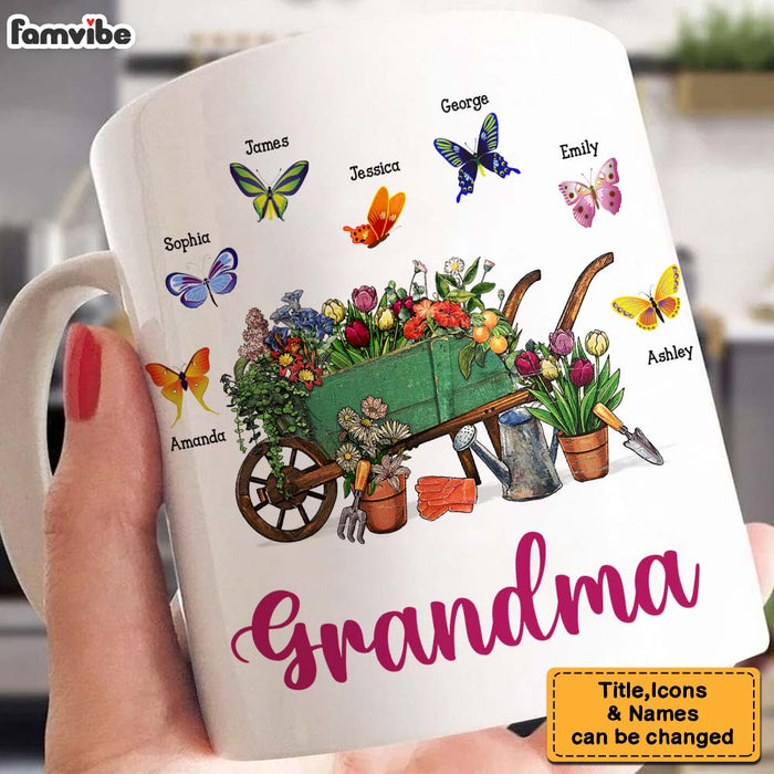 Personalized Gift for Grandma Floral Wheelbarrow Mug 26275 26794 1