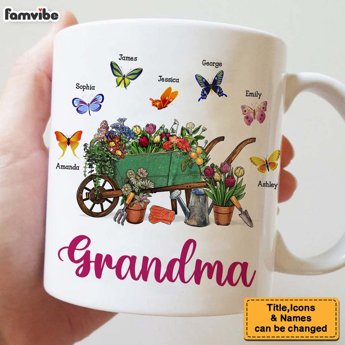 Personalized Gift for Grandma Floral Wheelbarrow Mug 26275 26794 1