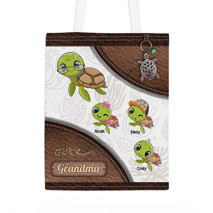 Personalized Gift For Grandma Turle Cartoon Tote Bag 26797 1