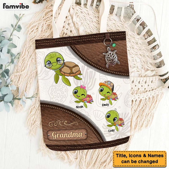 Personalized Gift For Grandma Turle Cartoon Tote Bag 26797 1