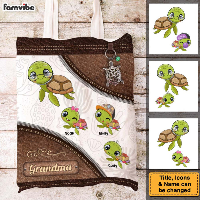 Personalized Gift For Grandma Turle Cartoon Tote Bag 26797 1