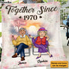 Personalized Gift For Senior Couple Husband Wife Together Since Blanket 26800 1