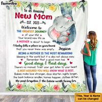 Personalized Gift For Daughter To An Amazing New Mom Blanket 26801 thumb 1