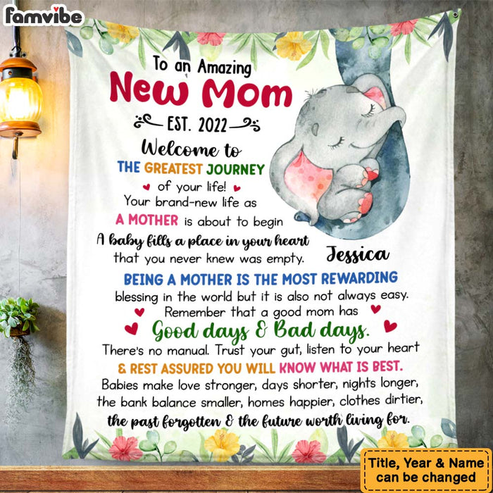 Personalized Gift For Daughter To An Amazing New Mom Blanket 26801 1
