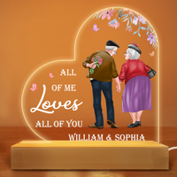 Personalized Gift For Senior Couple All Of Me Loves All Of You Plaque LED Lamp Night Light 26802 thumb 1