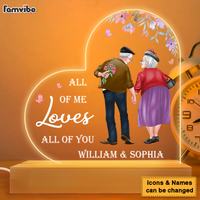 Personalized Gift For Senior Couple All Of Me Loves All Of You Plaque LED Lamp Night Light 26802 thumb 1