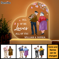 Personalized Gift For Senior Couple All Of Me Loves All Of You Plaque LED Lamp Night Light 26802 thumb 1
