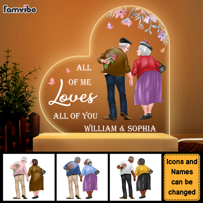 Personalized Gift For Senior Couple All Of Me Loves All Of You Plaque LED Lamp Night Light 26802 1