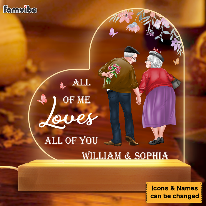 Personalized Gift For Senior Couple All Of Me Loves All Of You Plaque LED Lamp Night Light 26802 1
