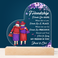 Personalized Friendship Gift For Senior Friend Old Ladies Tree Plaque LED Lamp Night Light 26803 thumb 1