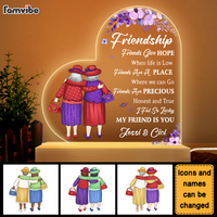 Personalized Friendship Gift For Senior Friend Old Ladies Tree Plaque LED Lamp Night Light 26803 thumb 1