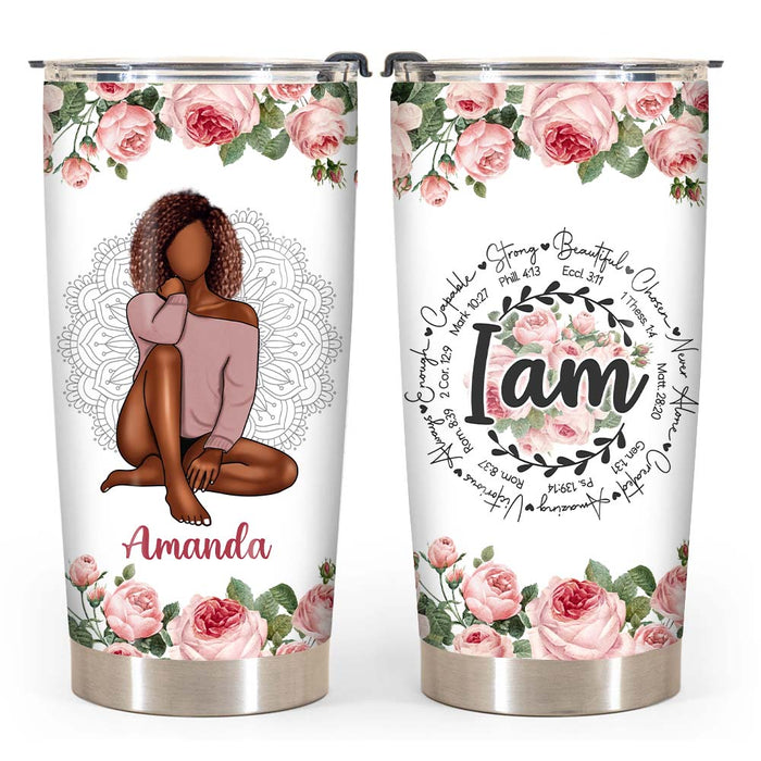 Personalized Gift For Daughter I Am Bible Verses Steel Tumbler 26808 1
