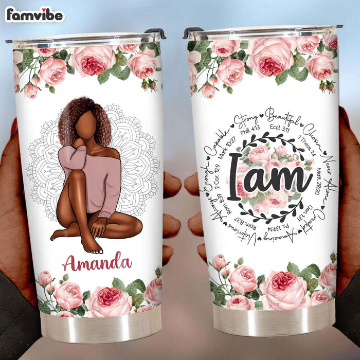 Personalized Gift For Daughter I Am Bible Verses Steel Tumbler 26808 1