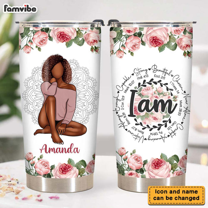 Personalized Gift For Daughter I Am Bible Verses Steel Tumbler 26808 1
