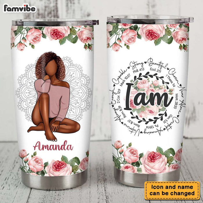 Personalized Gift For Daughter I Am Bible Verses Steel Tumbler 26808 1