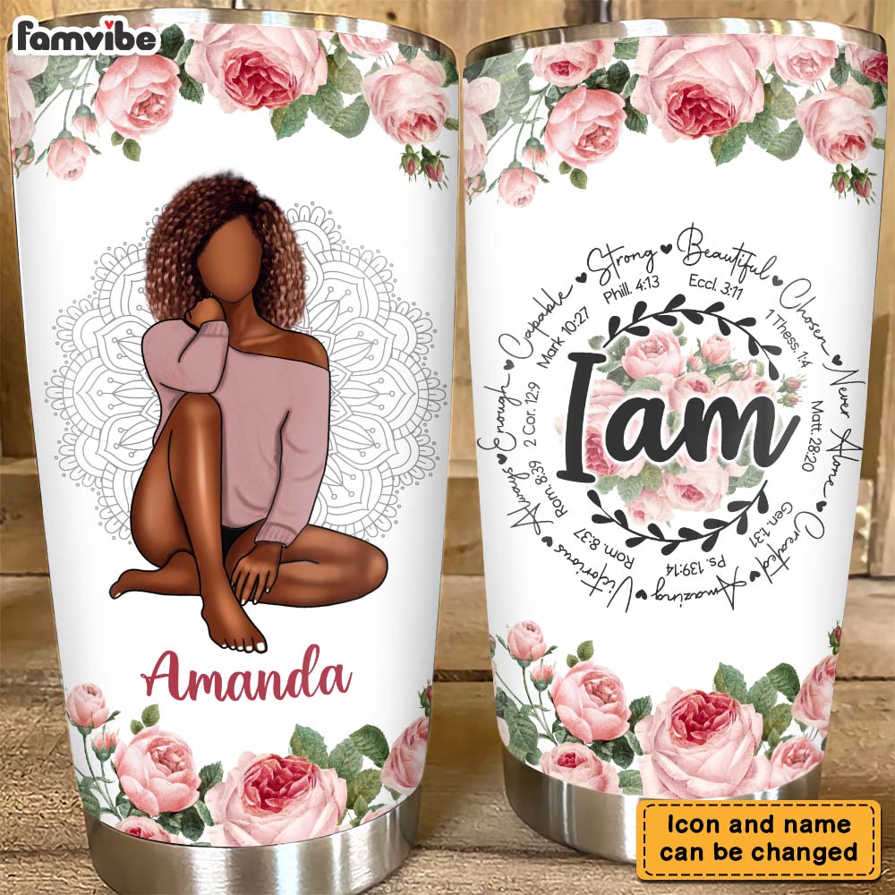 Personalized Gift For Daughter I Am Bible Verses Steel Tumbler 26808 Primary Mockup