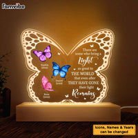 Personalized Butterfly Memorial Gift For Loss Of Loved One Plaque LED Lamp Night Light 26809 thumb 1