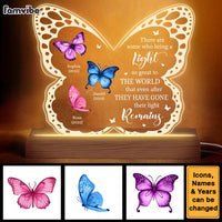 Personalized Butterfly Memorial Gift For Loss Of Loved One Plaque LED Lamp Night Light 26809 thumb 1