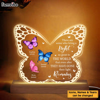 Personalized Butterfly Memorial Gift For Loss Of Loved One Plaque LED Lamp Night Light 26809 thumb 1