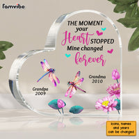 Personalized The Moment Your Heart Stopped Mine Changed Forever Memorial Acrylic Plaque 26815 thumb 1