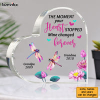 Personalized The Moment Your Heart Stopped Mine Changed Forever Memorial Acrylic Plaque 26815 thumb 1
