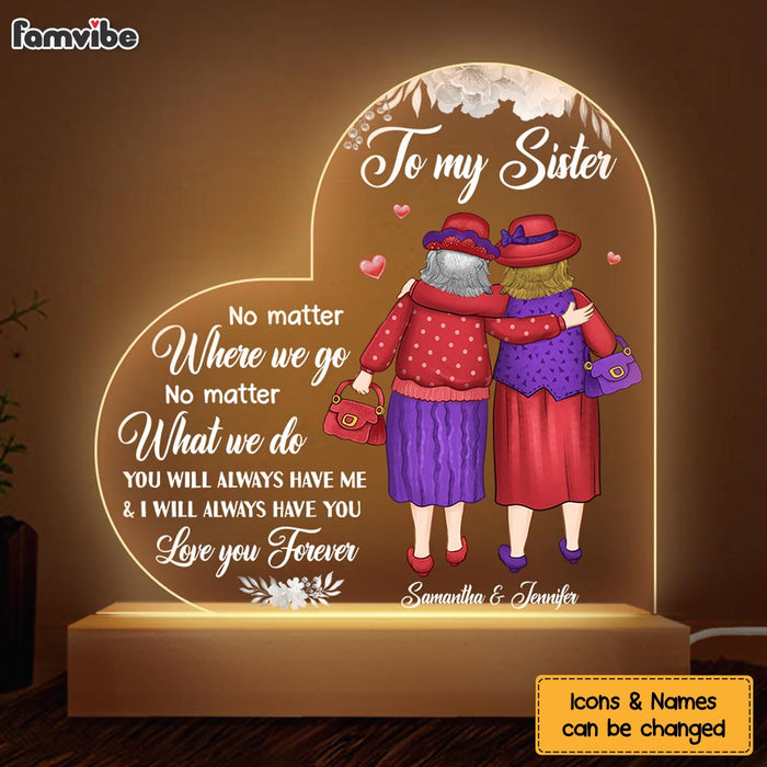 Personalized Gift for Friends I Will Always Have You Plaque LED Lamp Night Light 26819 1