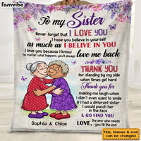 Personalized Gift for Friends Sisters Thanks For Standing By My Side When Times Hard Blanket 26821 thumb 1