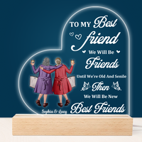 Personalized Gift for Friends We're Old And Senile Plaque LED Lamp Night Light 26824 thumb 1