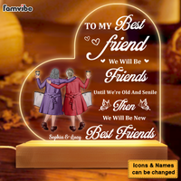 Personalized Gift for Friends We're Old And Senile Plaque LED Lamp Night Light 26824 thumb 1