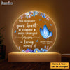 Personalized Memorial Gift The Moment Your Heart Stopped Butterfly Plaque LED Lamp Night Light 26826 1