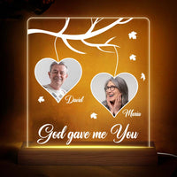 Personalized Gift For Couple God Gave Me You Plaque LED Lamp Night Light 26828 thumb 1