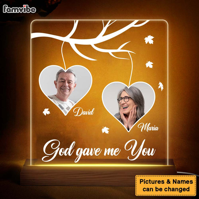 Personalized Gift For Couple God Gave Me You Plaque LED Lamp Night Light 26828 1