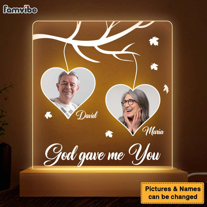 Personalized Gift For Couple God Gave Me You Plaque LED Lamp Night Light 26828 1