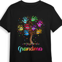 Personalized Gift For Grandma Colorful Handprint Tree Shirt - Hoodie - Sweatshirt 26829 thumb 1