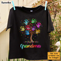 Personalized Gift For Grandma Colorful Handprint Tree Shirt - Hoodie - Sweatshirt 26829 thumb 1