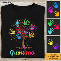 Personalized Gift For Grandma Colorful Handprint Tree Shirt - Hoodie - Sweatshirt 26829 thumb 1