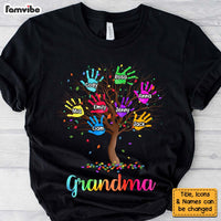 Grandma Heart Hand Prints - Personalized Apparel - Gift For Grandma - Best Custom