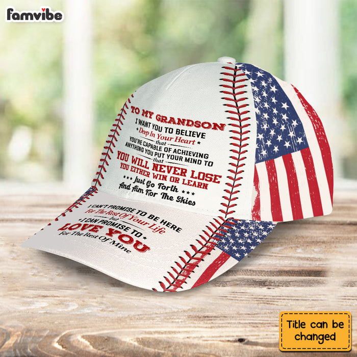 Personalized Gift For Grandson You Will Never Lose Baseball Cap 26835 1